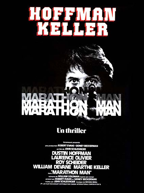 Affiche du film Marathon Man (1976) de John Schlesinger Affiche du film Marathon Man (1976) de John Schlesinger. Voir Marathon Man en streaming / torrent sur meilleurs-films.fr