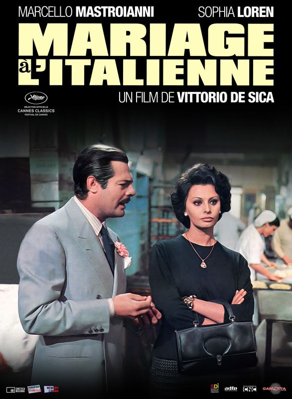 Affiche du film Mariage à l’Italienne (1964) de Vittorio De Sica Affiche du film Mariage à l’Italienne (1964) de Vittorio De Sica. Voir Mariage à l’Italienne en streaming / torrent sur meilleurs-films.fr