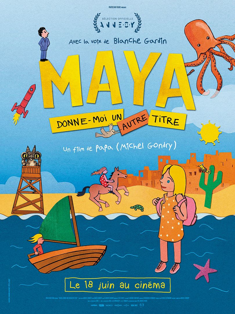 Affiche du film Maya, donne-moi un autre titre (2025) de Michel Gondry. Voir Maya, donne-moi un autre titre en streaming / torrent sur meilleurs-films.fr