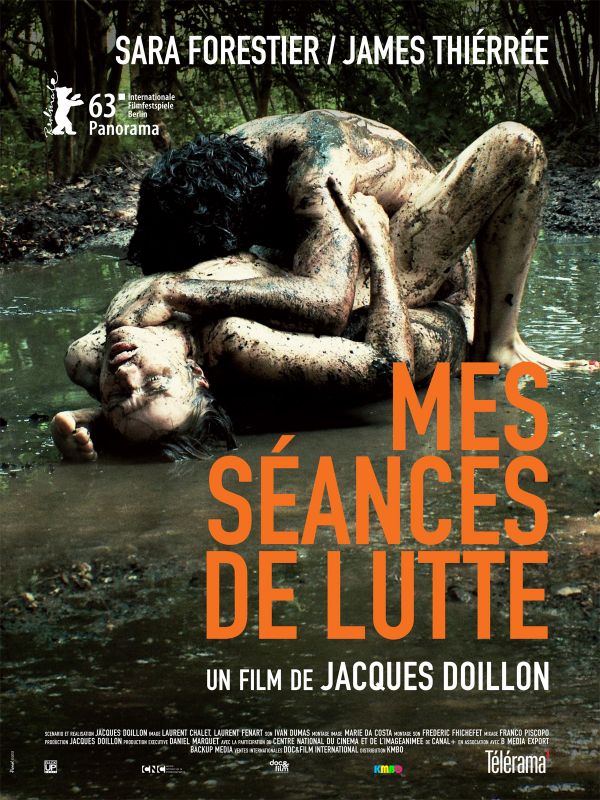 Affiche du film Mes séances de lutte (2013) de Jacques Doillon. Voir Mes séances de lutte en streaming / torrent sur meilleurs-films.fr