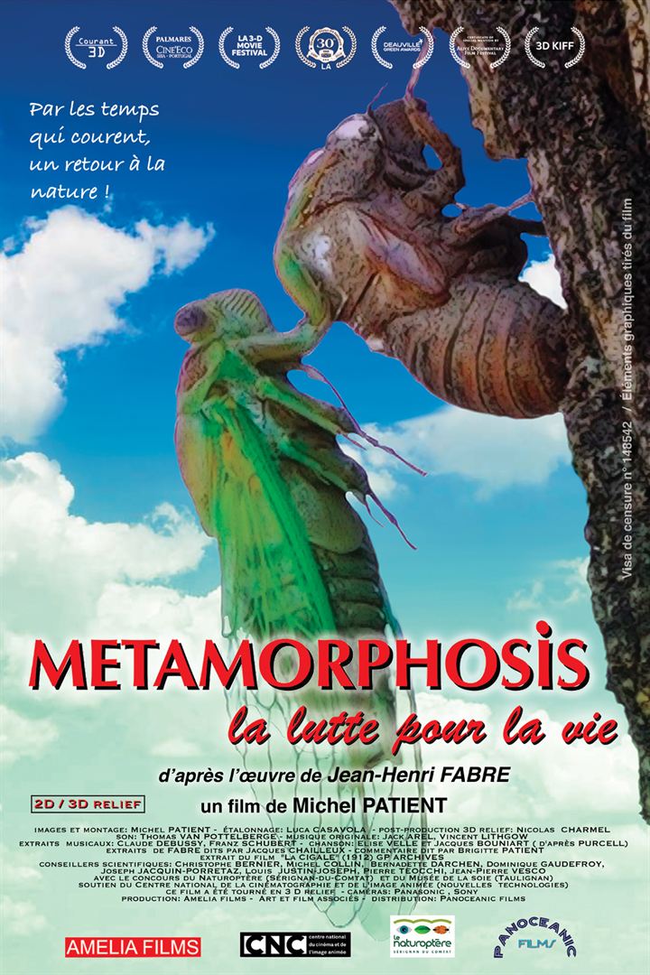 Affiche du film Metamorphosis, la lutte pour la vie (2022) de Michel Patient. Voir Metamorphosis, la lutte pour la vie en streaming / torrent sur meilleurs-films.fr