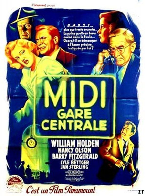 Affiche du film Midi, gare centrale (1950) de Rudolph Maté. Voir Midi, gare centrale en streaming / torrent sur meilleurs-films.fr
