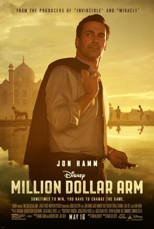 Affiche du film Million Dollar Arm (2014) de Craig Gillespie. Voir Million Dollar Arm en streaming / torrent sur meilleurs-films.fr