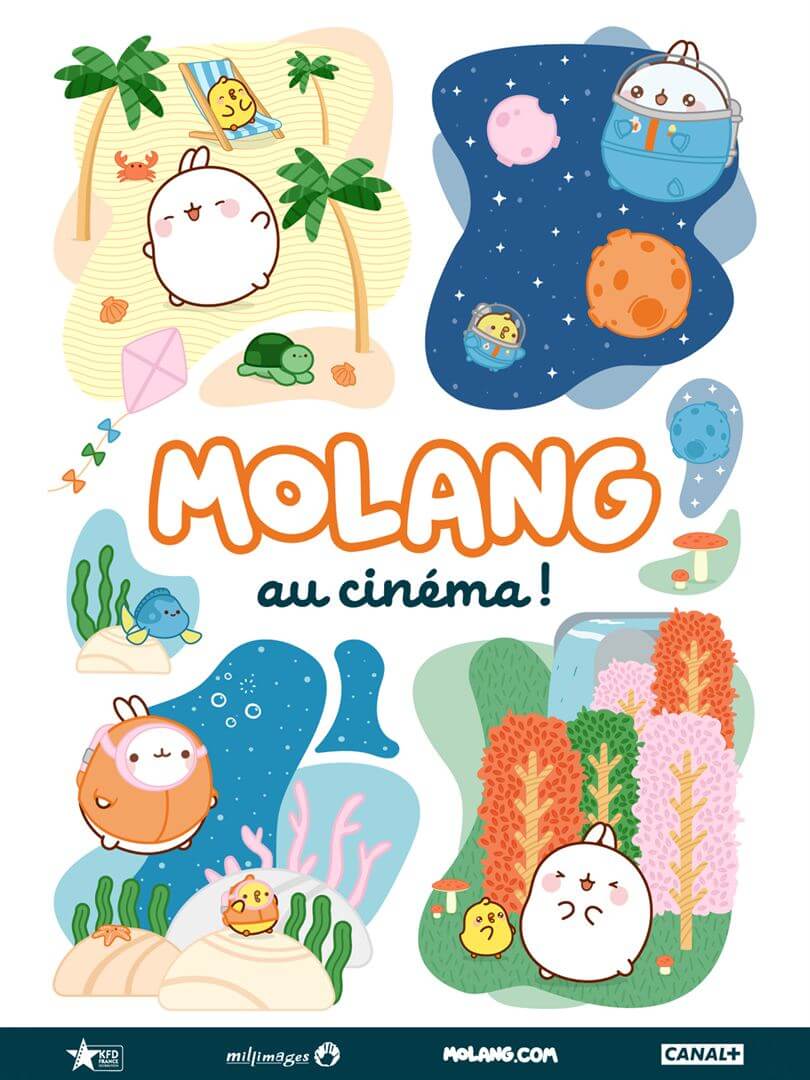 Affiche du court métrage Molang au cinéma ! (2024) de Marie-Caroline Villand. Voir Molang au cinéma ! en streaming / torrent sur meilleurs-films.fr