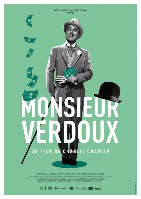 Affiche du film Monsieur Verdoux (1947) de Charles Chaplin. Voir Monsieur Verdoux en streaming / torrent sur meilleurs-films.fr