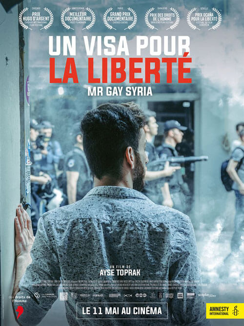 Affiche du film Un visa pour la liberté : Mr. Gay Syria (2022) de Ayşe Toprak. Voir Un visa pour la liberté : Mr. Gay Syria en streaming / torrent sur meilleurs-films.fr