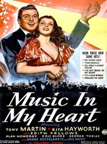 Affiche du film Musique dans mon coeur (1940) de Joseph Santley. Voir Musique dans mon coeur en streaming / torrent sur meilleurs-films.fr