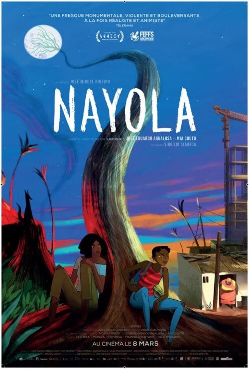 Affiche du film Nayola (2023) de José Miguel Ribeiro. Voir Nayola en streaming / torrent sur meilleurs-films.fr