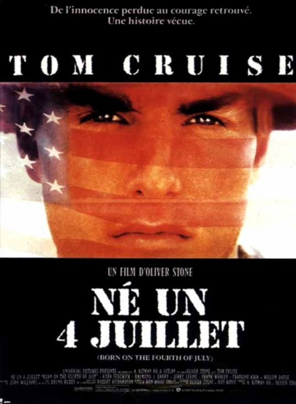 Affiche du film Né un 4 juillet (1989) de Oliver Stone. Voir Né un 4 juillet en streaming / torrent sur meilleurs-films.fr