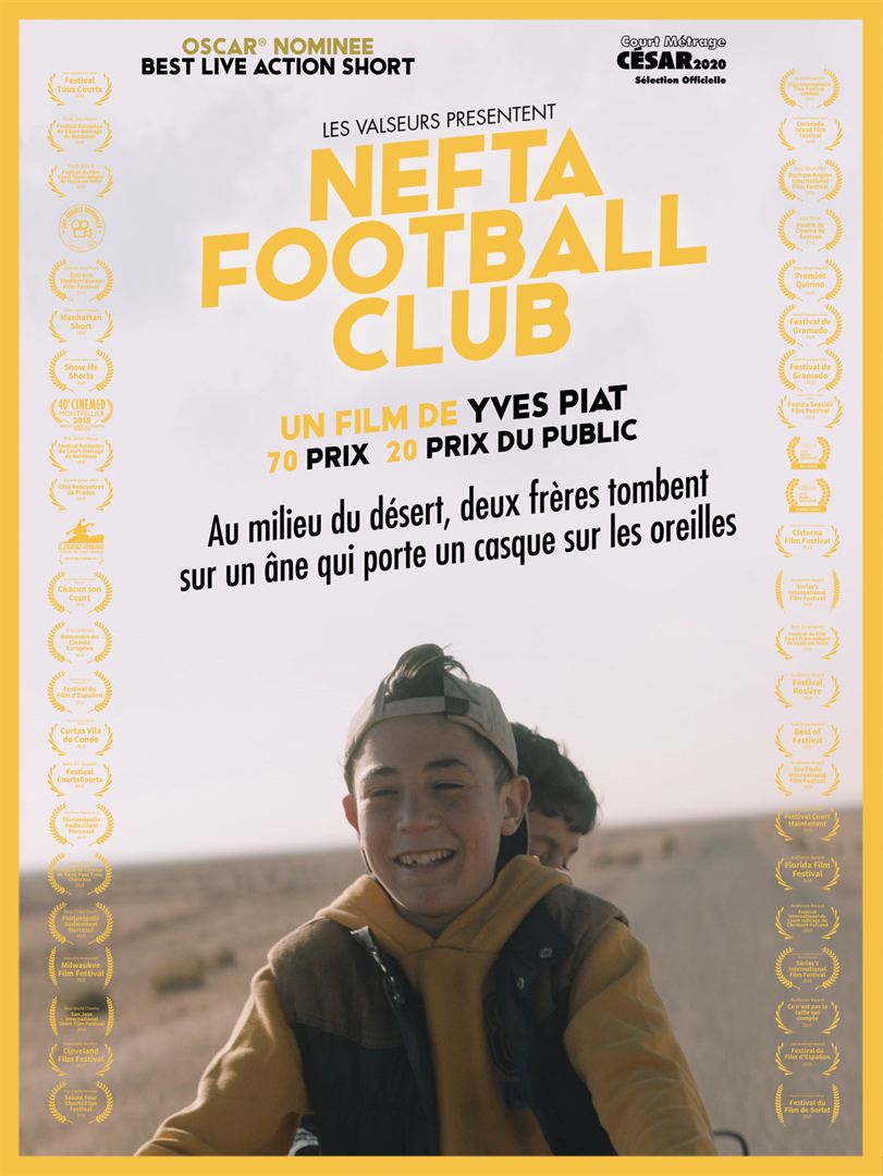 Affiche du court métrage Nefta Football Club () de Yves Piat. Voir Nefta Football Club en streaming / torrent sur meilleurs-films.fr