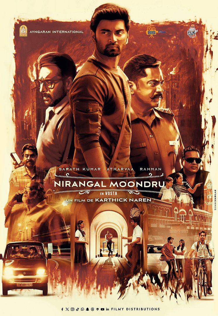 Affiche du film Nirangal Moondru (2024) de Karthick Naren. Voir Nirangal Moondru en streaming / torrent sur meilleurs-films.fr