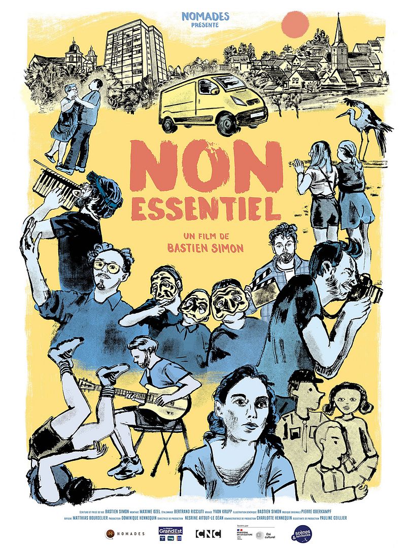 Affiche du film Non essentiel (2024) de Bastien Simon. Voir Non essentiel en streaming / torrent sur meilleurs-films.fr