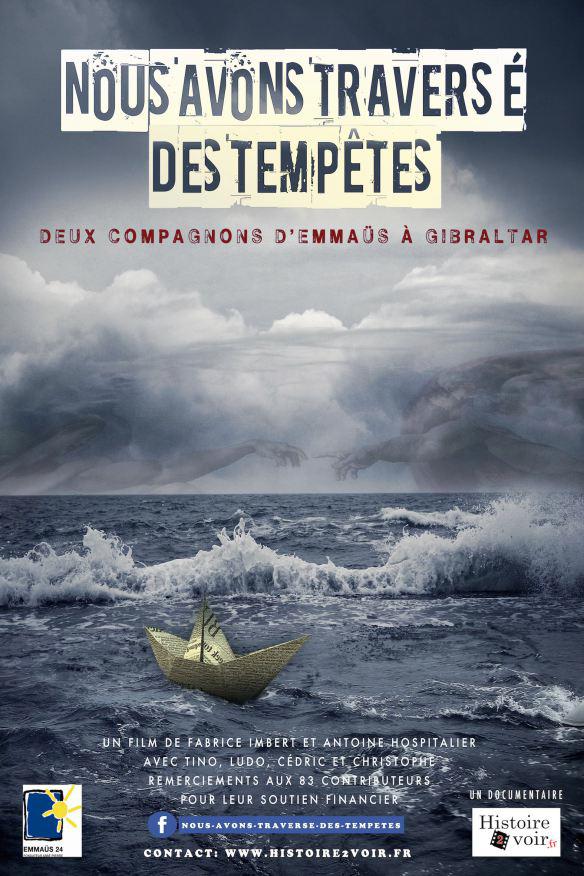 Affiche du court métrage Nous Avons Traversé Des Tempêtes, Deux Compagnons D’Emmaüs À Gibraltar (2019) de Antoine Hospitalier. Voir Nous Avons Traversé Des Tempêtes, Deux Compagnons D’Emmaüs À Gibraltar en streaming / torrent sur meilleurs-films.fr