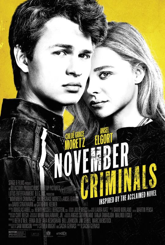 Affiche du film November Criminals (2017) de Sacha Gervasi Affiche du film November Criminals (2017) de Sacha Gervasi. Voir November Criminals en streaming / torrent sur meilleurs-films.fr