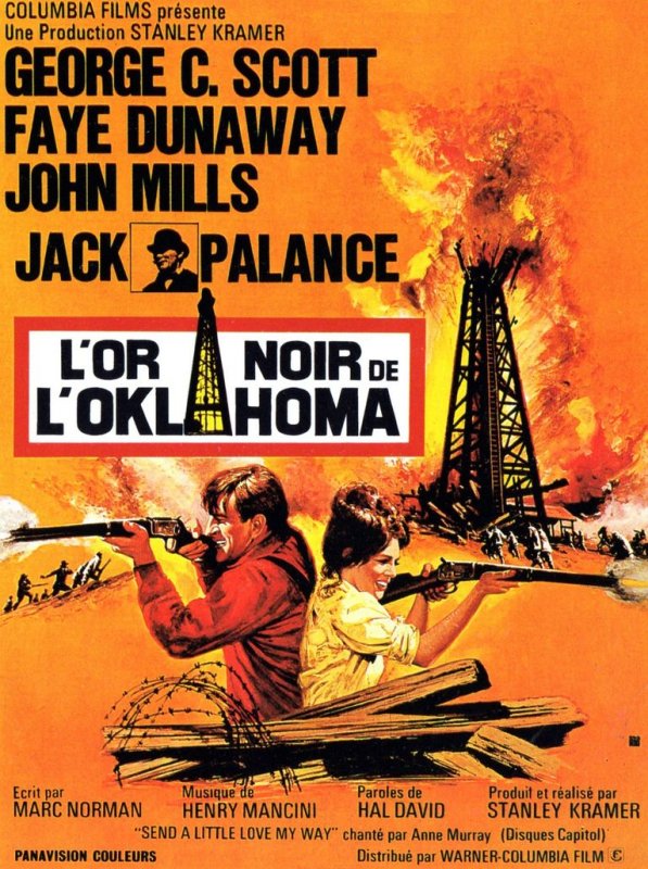 Affiche du film Or noir de l’Oklahoma (1973) de Stanley Kramer. Voir Or noir de l’Oklahoma en streaming / torrent sur meilleurs-films.fr