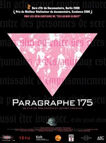 Affiche du film Paragraphe 175 (2000) de Rob Epstein,Jeffrey Friedman, Affiche du film Paragraphe 175 (2000) de Rob Epstein,Jeffrey Friedman,. Voir Paragraphe 175 en streaming / torrent sur meilleurs-films.fr