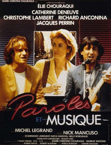 Affiche du film Paroles et Musique (1984) de Élie Chouraqui. Voir Paroles et Musique en streaming / torrent sur meilleurs-films.fr