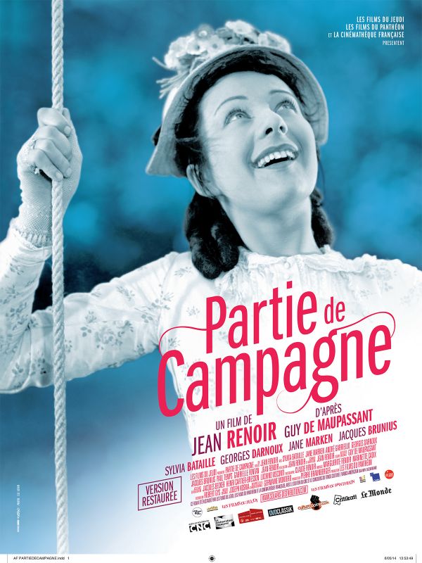 Affiche du court métrage Partie de campagne (1936) de Jean Renoir. Voir Partie de campagne en streaming / torrent sur meilleurs-films.fr