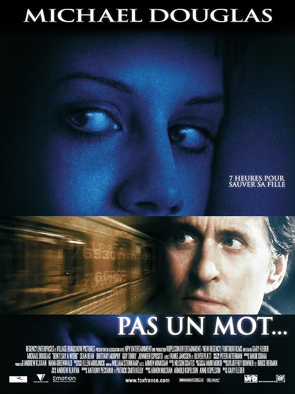 Affiche du film Pas un mot (2001) de Gary Fleder Affiche du film Pas un mot (2001) de Gary Fleder. Voir Pas un mot en streaming / torrent sur meilleurs-films.fr