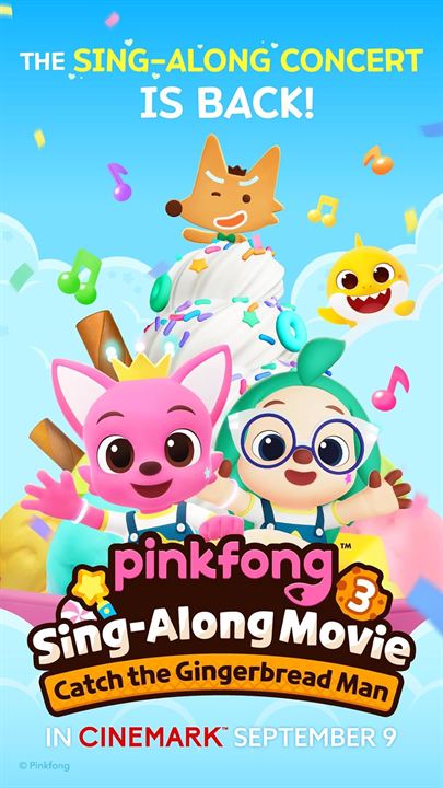 Affiche du film Pinkfong Sing-Along Movie 3: Catch the Gingerbread Man (2023) de Byun Hee-sun. Voir Pinkfong Sing-Along Movie 3: Catch the Gingerbread Man en streaming / torrent sur meilleurs-films.fr
