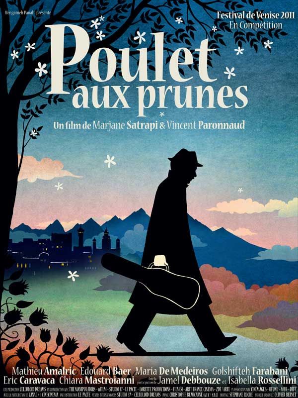 Affiche du film Poulet aux Prunes (2011) de Marjane Satrapi. Voir Poulet aux Prunes en streaming / torrent sur meilleurs-films.fr
