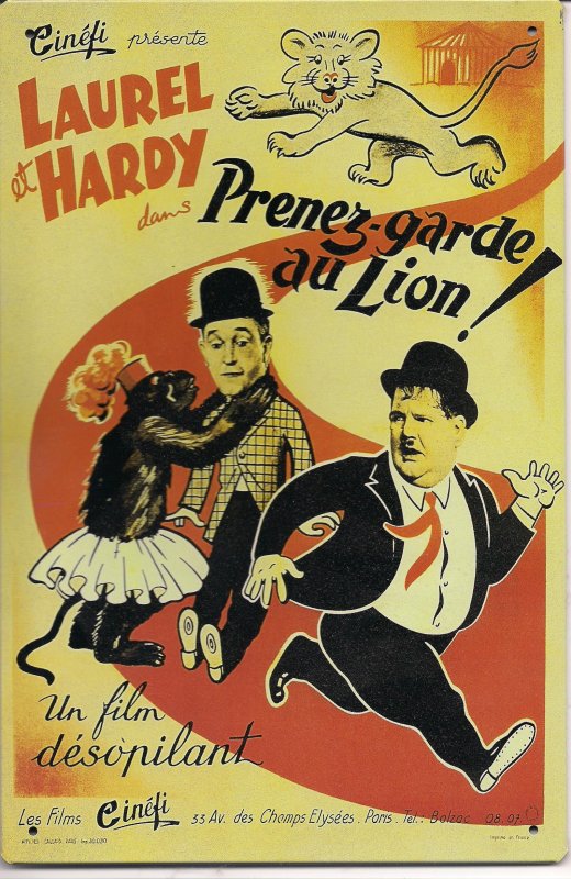 Affiche du film Prenez garde au lion (1932) de James Parrott. Voir Prenez garde au lion en streaming / torrent sur meilleurs-films.fr
