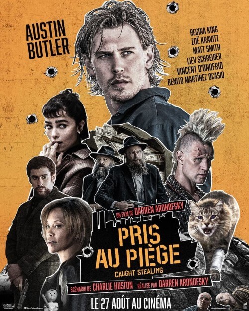 Affiche du film Pris au piège – Caught Stealing (2025) de Darren Aronofsky. Voir Pris au piège – Caught Stealing en streaming / torrent sur meilleurs-films.fr
