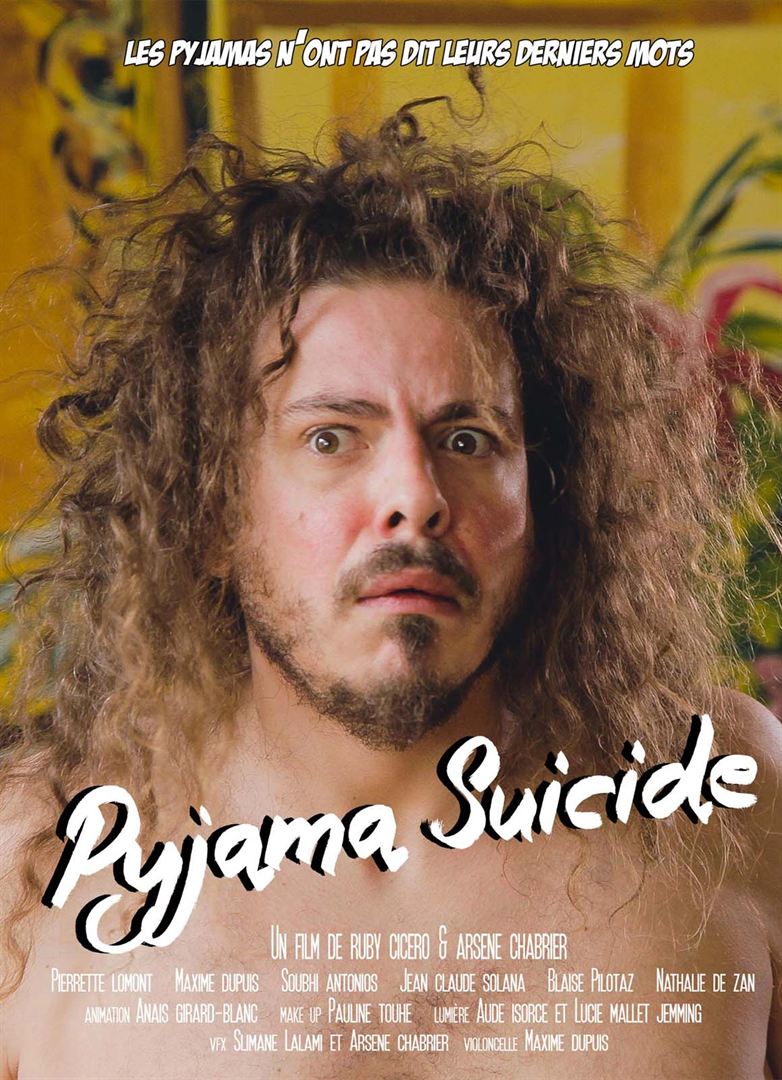 Affiche du court métrage Pyjama Suicide (2016) de Arsene Chabrier. Voir Pyjama Suicide en streaming / torrent sur meilleurs-films.fr