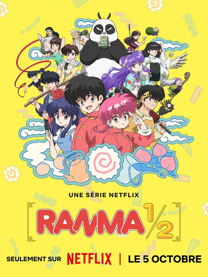 Affiche de la série Ranma ½ (2024) (2024) de Kappei Yamaguchi. Voir Ranma ½ (2024) en streaming / torrent sur meilleurs-films.fr