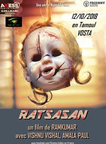 Affiche du film Ratsasan (2018) de Ram Kumar. Voir Ratsasan en streaming / torrent sur meilleurs-films.fr