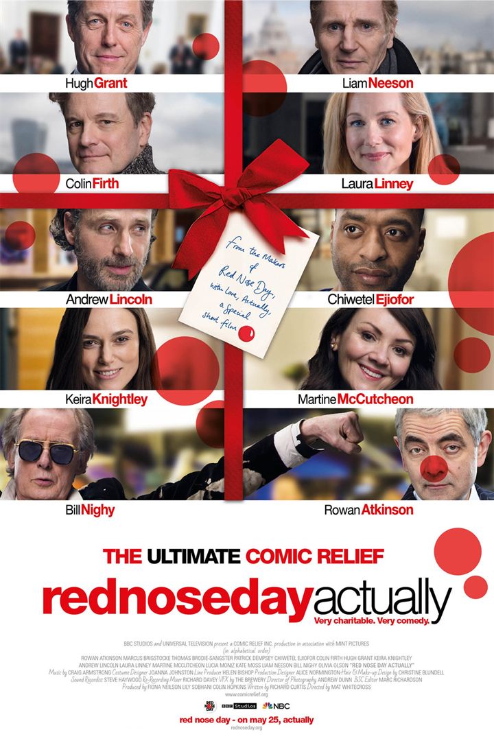 Affiche du court métrage Red Nose Day Actually (2017) de Mat Whitecross. Voir Red Nose Day Actually en streaming / torrent sur meilleurs-films.fr