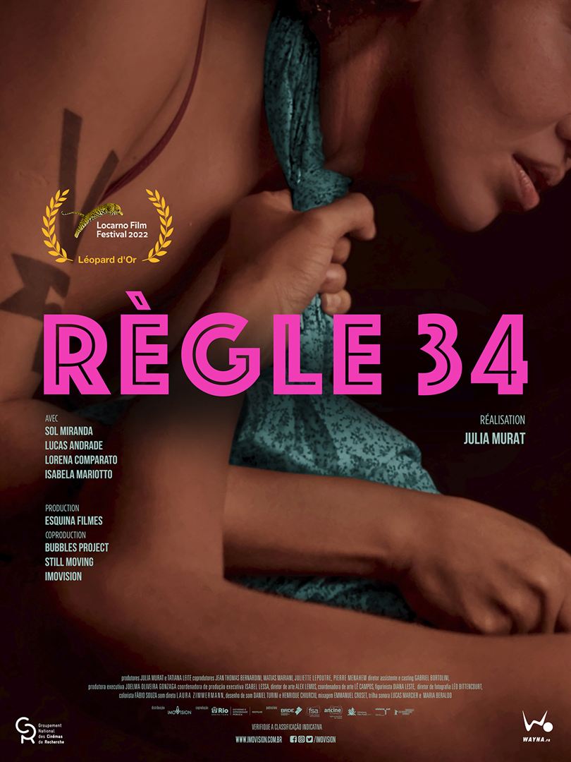 Affiche du film Règle 34 (2023) de Júlia Murat. Voir Règle 34 en streaming / torrent sur meilleurs-films.fr