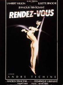 Affiche du film Rendez-vous (1984) de André Téchiné Affiche du film Rendez-vous (1984) de André Téchiné. Voir Rendez-vous en streaming / torrent sur meilleurs-films.fr