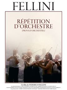 Affiche du film Répétition d’orchestre (1978) de Federico Fellini. Voir Répétition d’orchestre en streaming / torrent sur meilleurs-films.fr