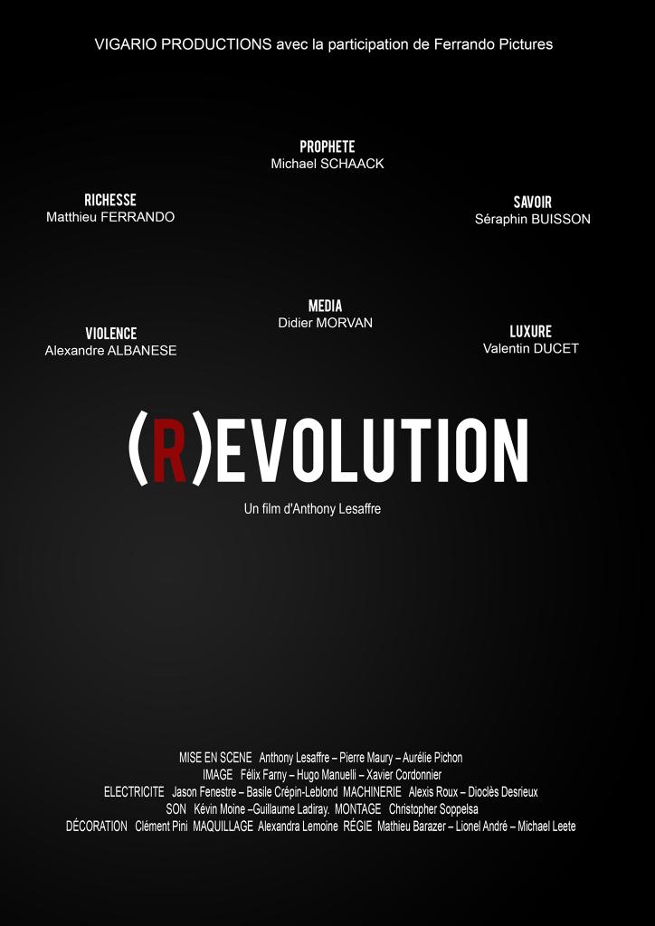 Affiche du court métrage (R)évolution (2018) de Anthony Lesaffre. Voir (R)évolution en streaming / torrent sur meilleurs-films.fr