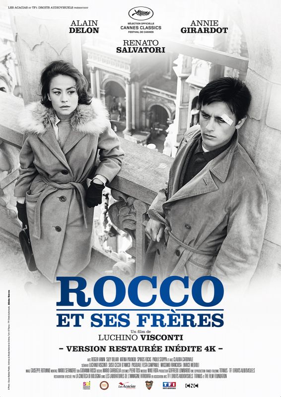 Affiche du film Rocco et ses frères (1960) de Luchino Visconti. Voir Rocco et ses frères en streaming / torrent sur meilleurs-films.fr