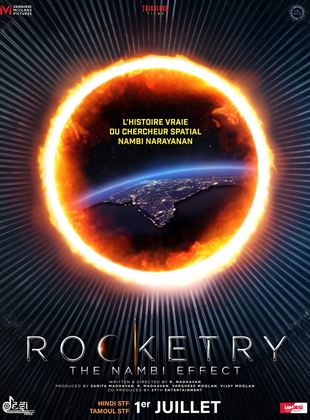 Affiche du film Rocketry: The Nambi Effect (2022) de R. Madhavan. Voir Rocketry: The Nambi Effect en streaming / torrent sur meilleurs-films.fr