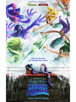 Affiche du film Ruby, l’ado Kraken (2023) de Jane Fonda & Lana Condor & Toni Collette.