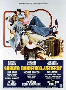 Affiche du film Sabato, domenica e venerdì (1979) de Franco Castellano. Voir Sabato, domenica e venerdì en streaming / torrent sur meilleurs-films.fr