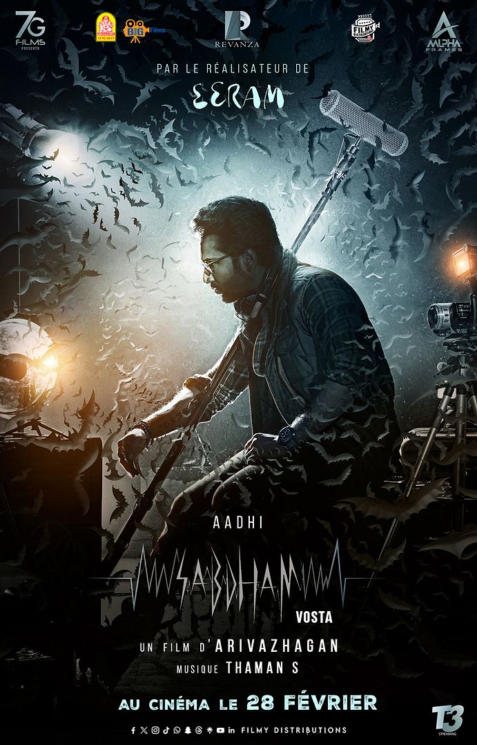 Affiche du film Sabdham (2024) de Arivazhagan Venkatachalam. Voir Sabdham en streaming / torrent sur meilleurs-films.fr