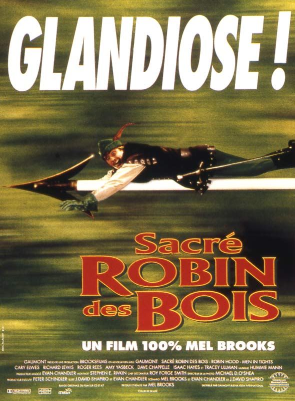 Affiche du film Sacré Robin des Bois (1993) de Mel Brooks. Voir Sacré Robin des Bois en streaming / torrent sur meilleurs-films.fr