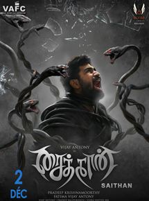 Affiche du film Saithan (2016) de Pradeep Krishnamoorthy. Voir Saithan en streaming / torrent sur meilleurs-films.fr