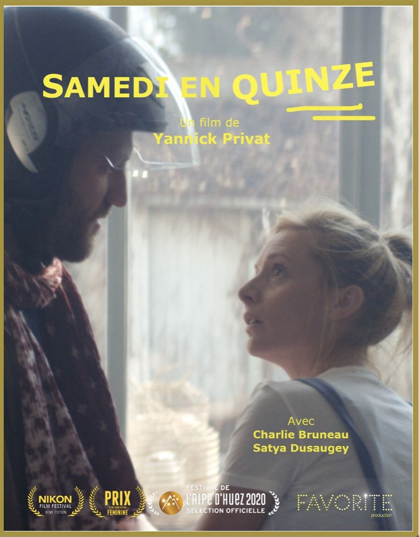 Affiche du court métrage Samedi en quinze (2019) de Yannick Privat. Voir Samedi en quinze en streaming / torrent sur meilleurs-films.fr