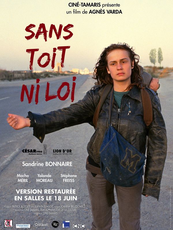 Affiche du film Sans toit ni loi (1985) de Agnès Varda. Voir Sans toit ni loi en streaming / torrent sur meilleurs-films.fr
