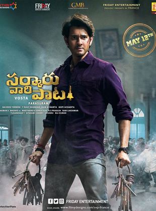 Affiche du film Sarkaru Vaari Paata (2022) de Parasuram. Voir Sarkaru Vaari Paata en streaming / torrent sur meilleurs-films.fr