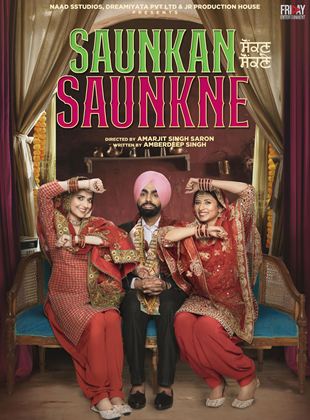 Affiche du film Saunkan Saunkne (2022) de Amarjit Singh. Voir Saunkan Saunkne en streaming / torrent sur meilleurs-films.fr