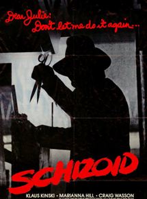 Affiche du film Schizoid (1980) de David Paulsen Affiche du film Schizoid (1980) de David Paulsen. Voir Schizoid en streaming / torrent sur meilleurs-films.fr