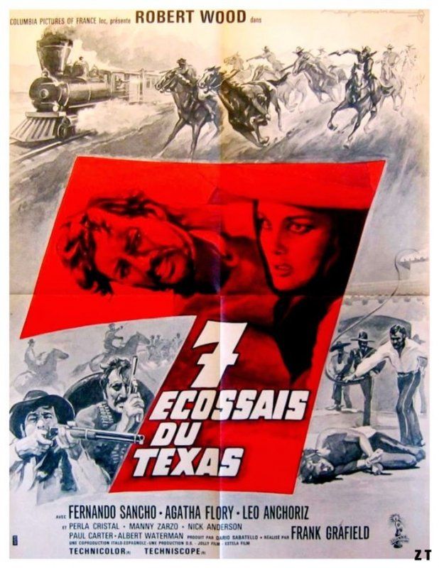 Affiche du film Sept écossais au Texas (1966) de Franco Giraldi. Voir Sept écossais au Texas en streaming / torrent sur meilleurs-films.fr