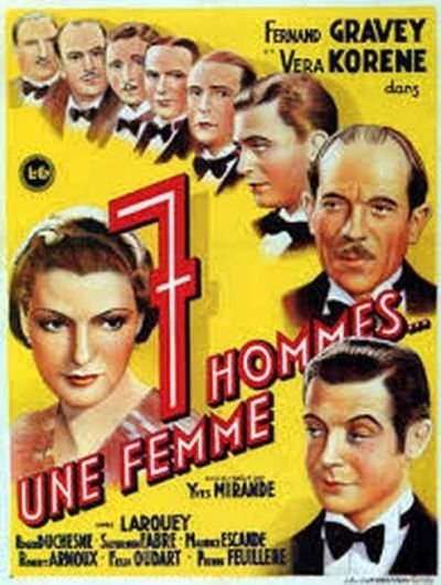 Affiche du film Sept hommes, une femme (1936) de Rene Guissart. Voir Sept hommes, une femme en streaming / torrent sur meilleurs-films.fr
