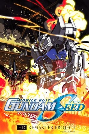 Affiche de la série Mobile Suit Gundam SEED (2002) de Hajime Yatate. Voir Mobile Suit Gundam SEED en streaming / torrent sur meilleurs-films.fr